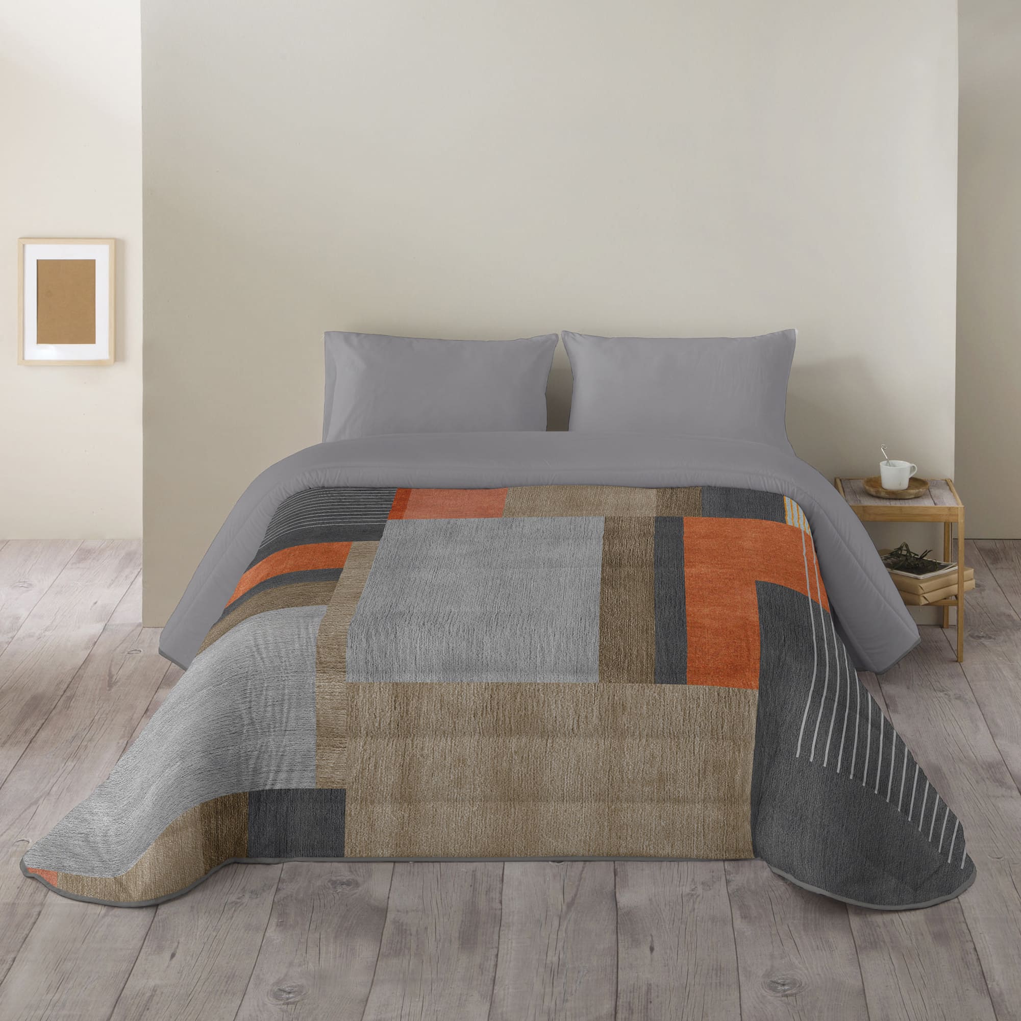 Naturals Home - Couette imprimée - Garnissage ultra confortable et extra doux - 300 g/m² toucher plume - Lit 90 (90x200) - Baer - 2