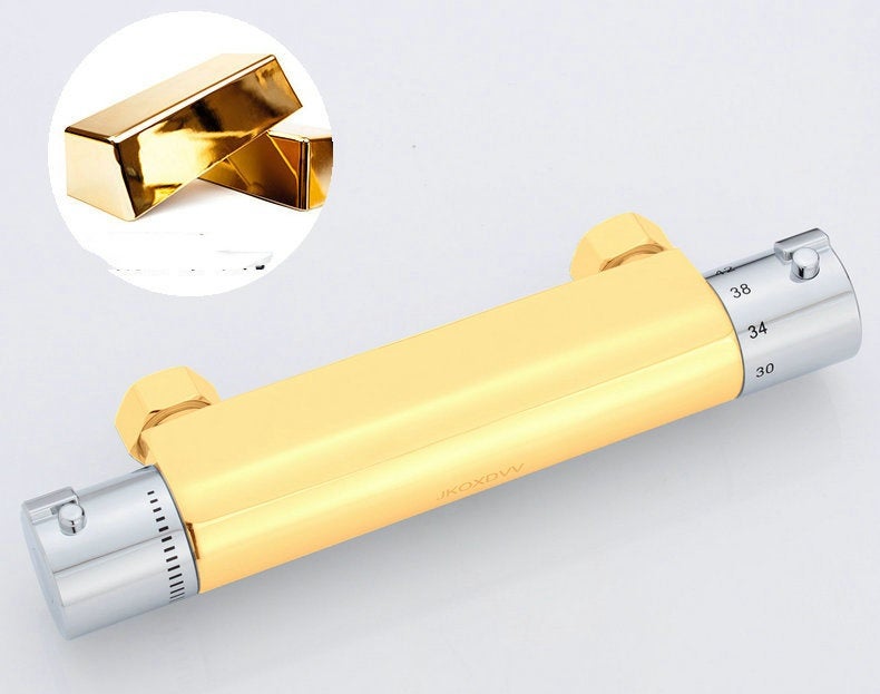 Robinet Thermostatique Universal, Double Sorties, Mitigeur Colonne de Douche Chromé, Argent Métallique - 3