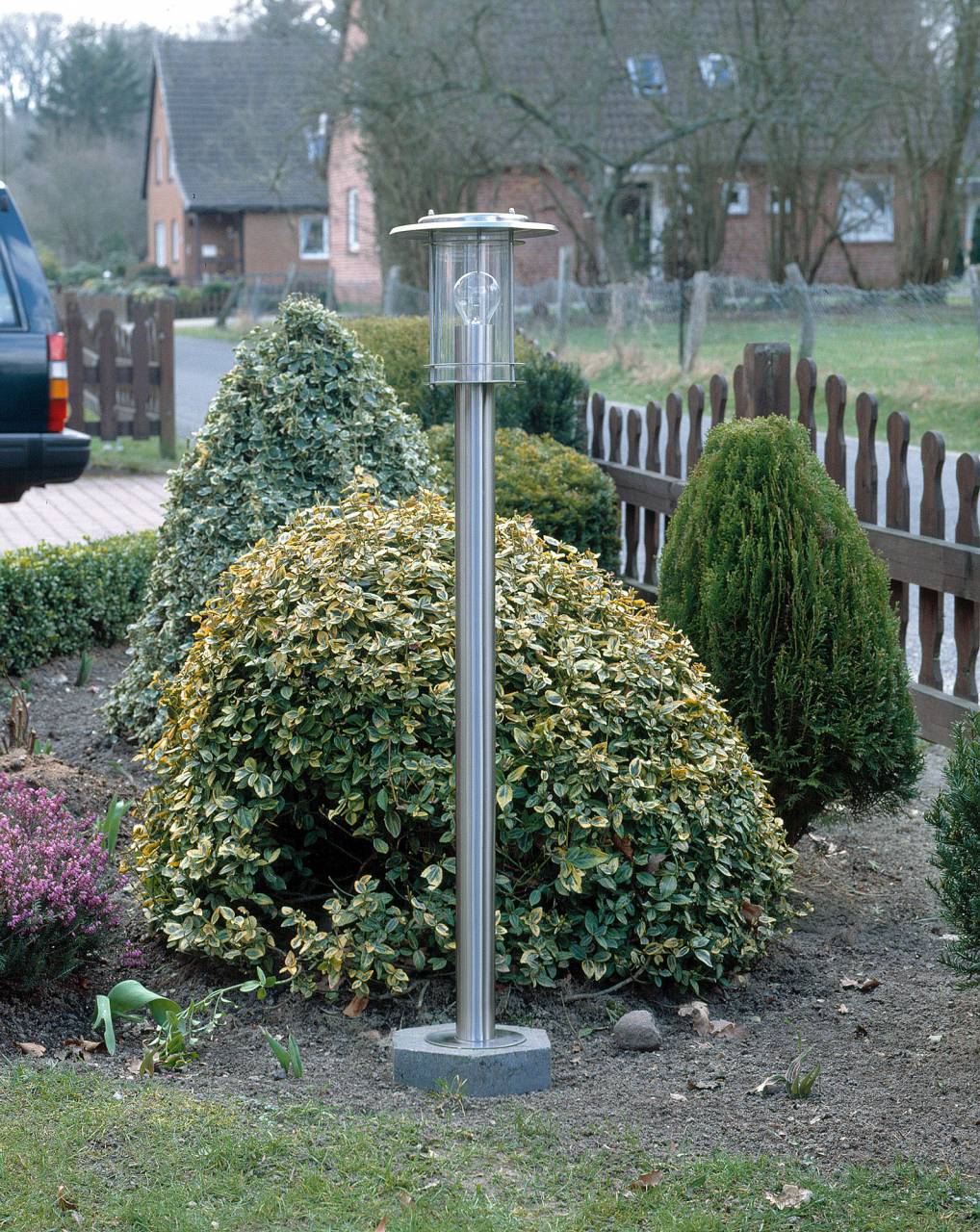 Lampa zewnętrzna BRILLIANT York ze stali nierdzewnej | 1x A60, E27, 40W, odpowiednia do zwykłych żarówek (brak w zestawie) | Skala od A ++ do E | Clas - 2