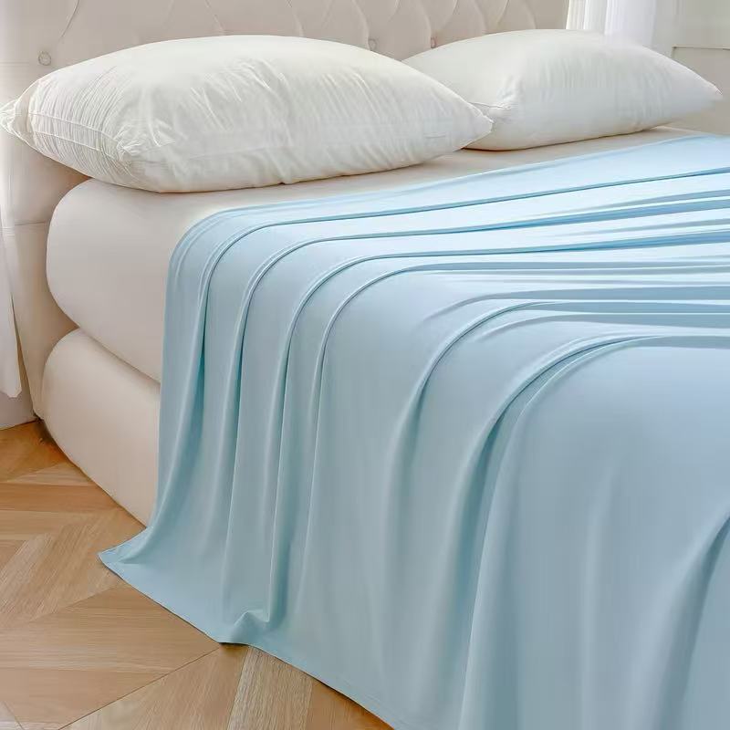 Couverture rafraîchissante réversible double, Q-Max > 0,5 Été fin, une seule couche, Bleu - 3