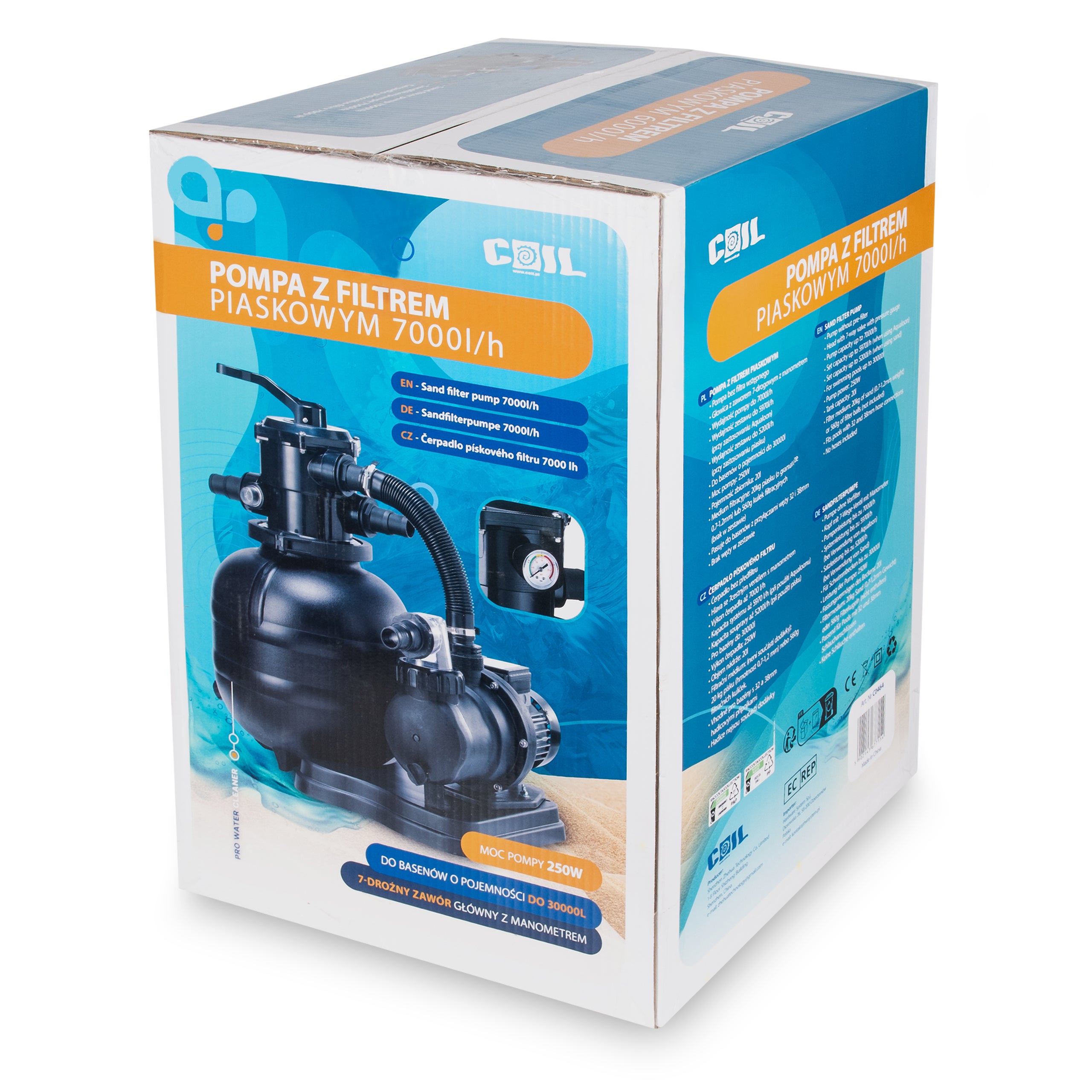 COIL Pompa piaskowa do basenu Bestway Intex. wydajność 7000l/h samozasysająca - 3