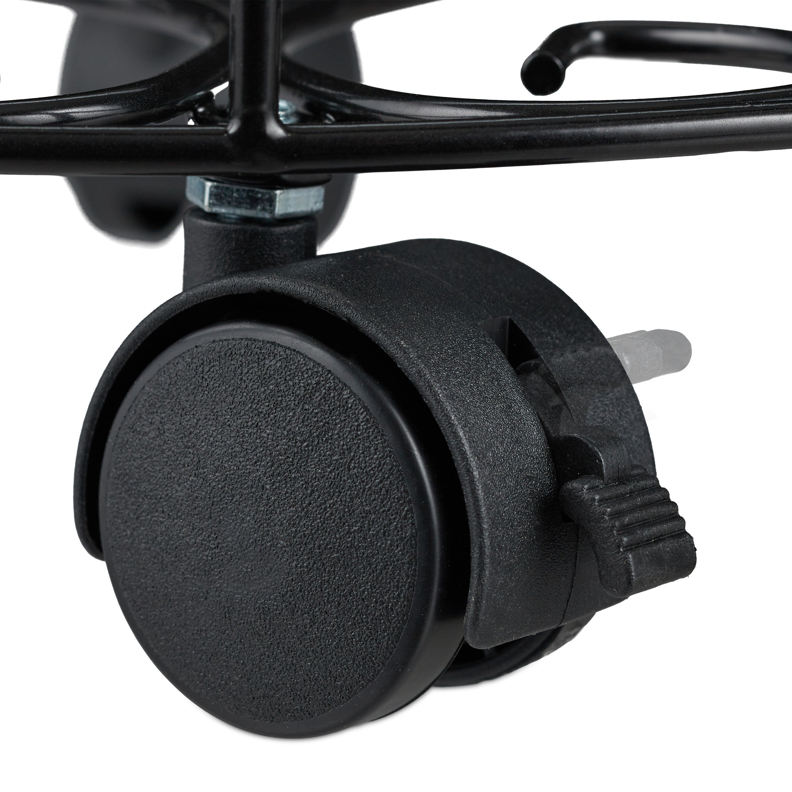 Relaxdays Support roulant pour plantes, jeu de 2, rond, intérieur et extérieur, freins, Plateau roulant pots de fleurs - 6