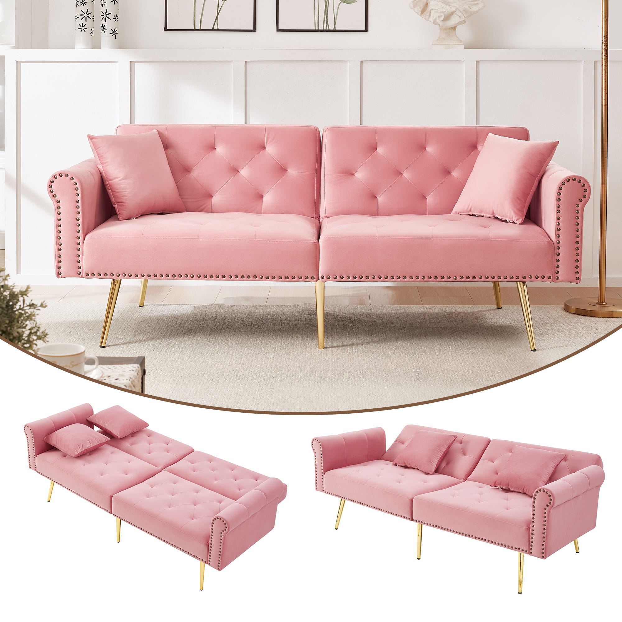 Canapé 2 Places Dossiers Réglables En 3 Positions Rangement Accoudoirs Rabattables Velours Mousse Beige 99463792 Canapé 2 Places Dossiers Réglables En 3 Positions Rangement Accoudoirs Rabattables Velours Mousse Beige 99463792