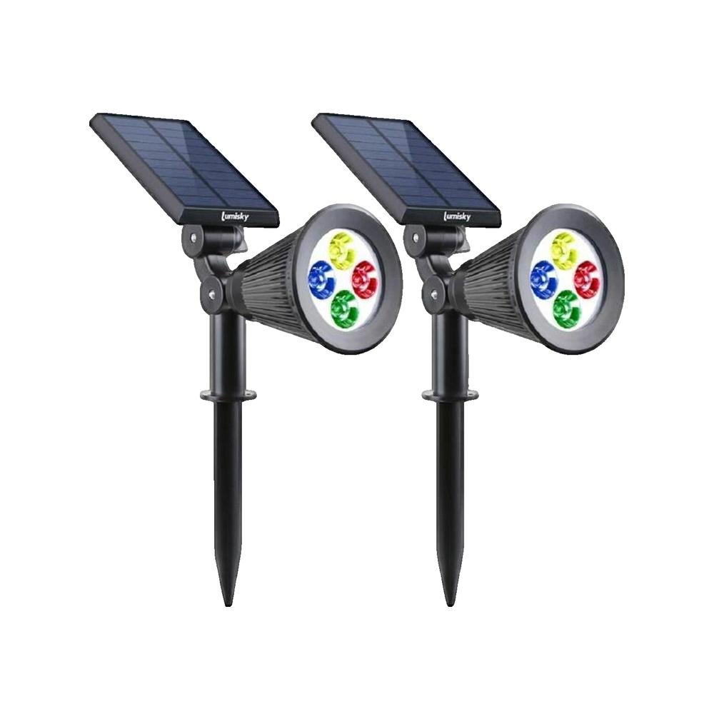 Lampy solarne Lumisky zestaw 2 LED multikolor 200 lumenów autonomia 10h