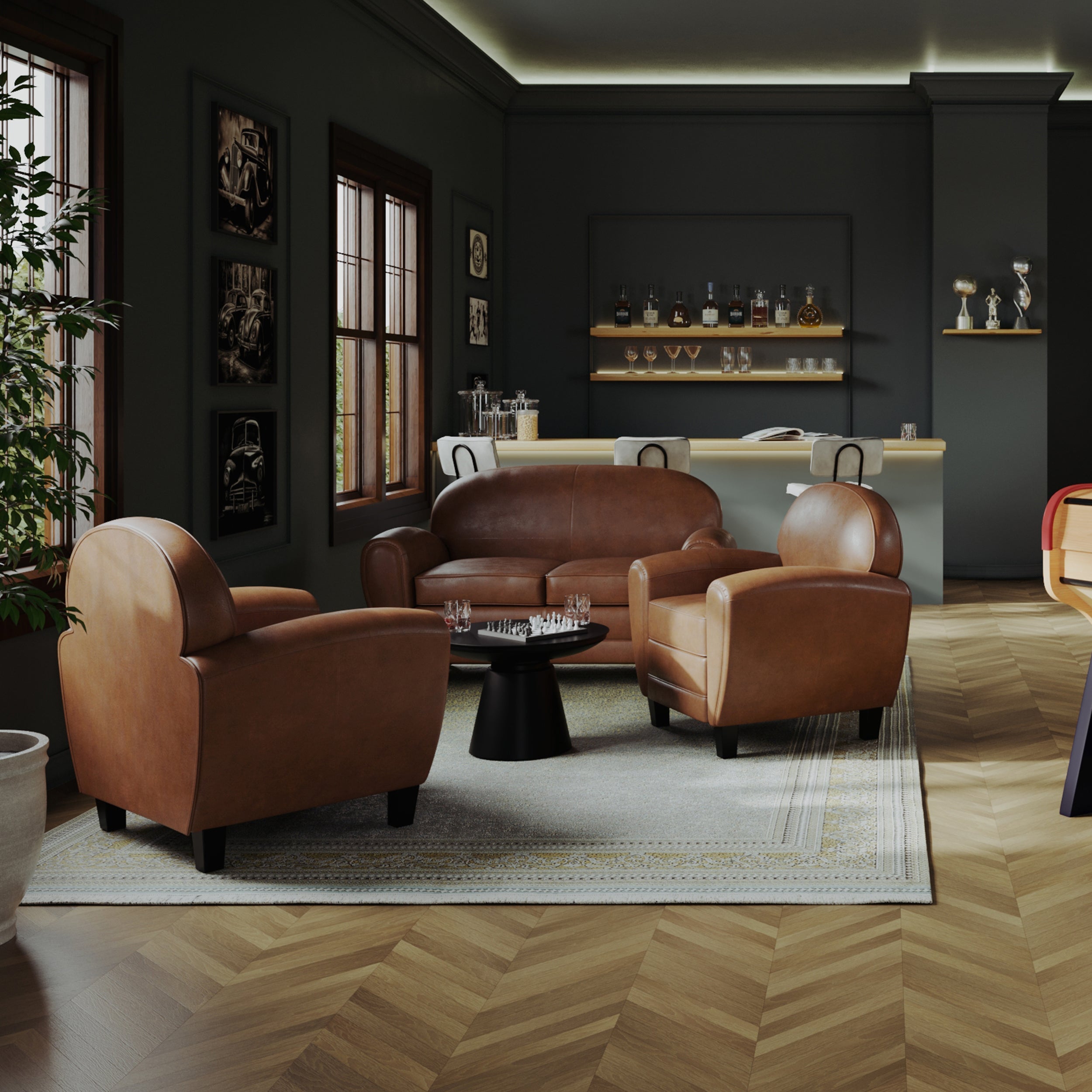 Table basse ronde en métal noir D60 cm - Gomez - 2