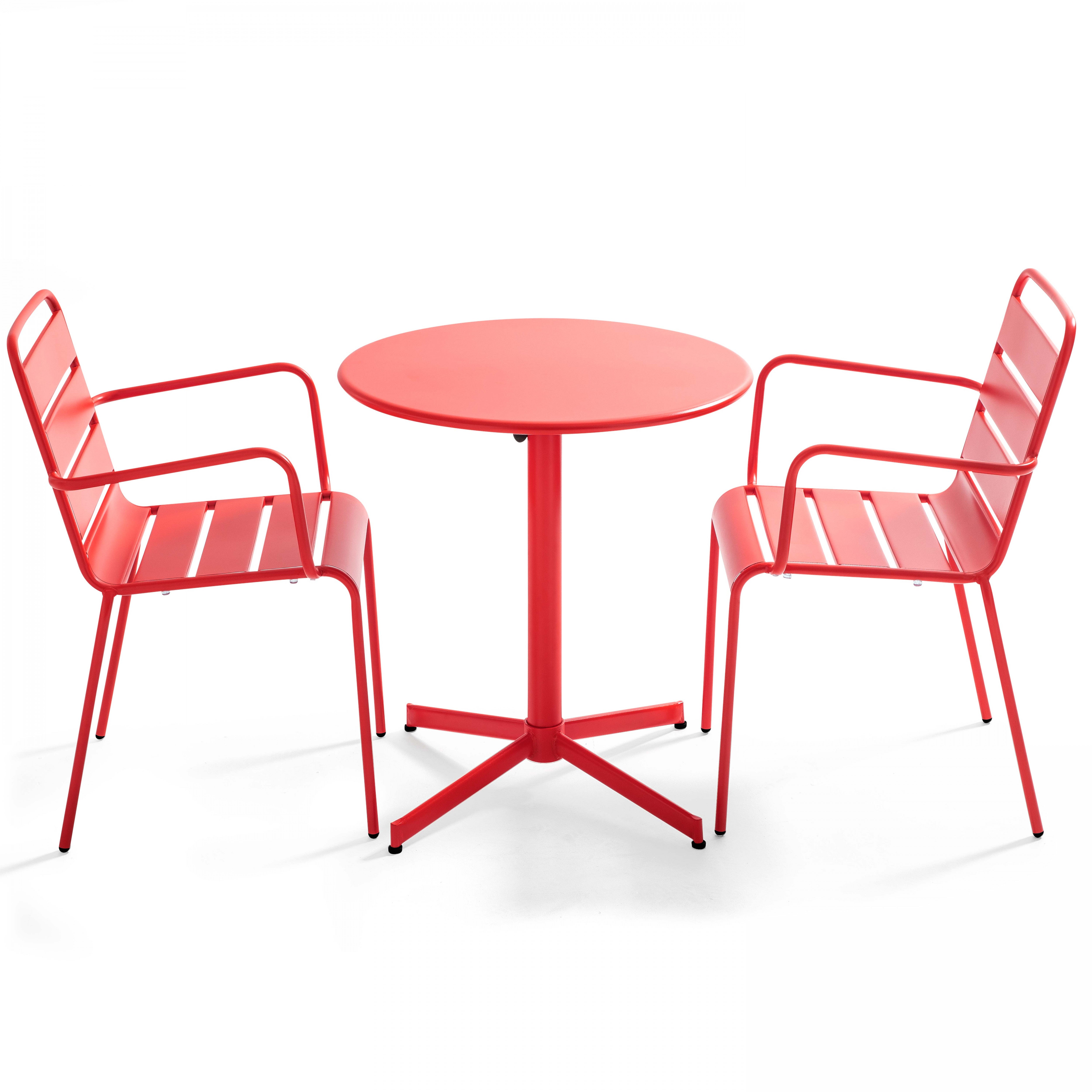 Chaise haute de jardin en aluminium