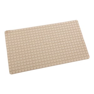 Tapis De Douche Antidérapant 70x40cm Gris - Avec Ventouses Et Trous De Drainage