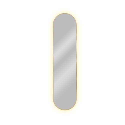 Lustro Tiny Border Pastille 80x40 ramka złota barwa światła ciepła