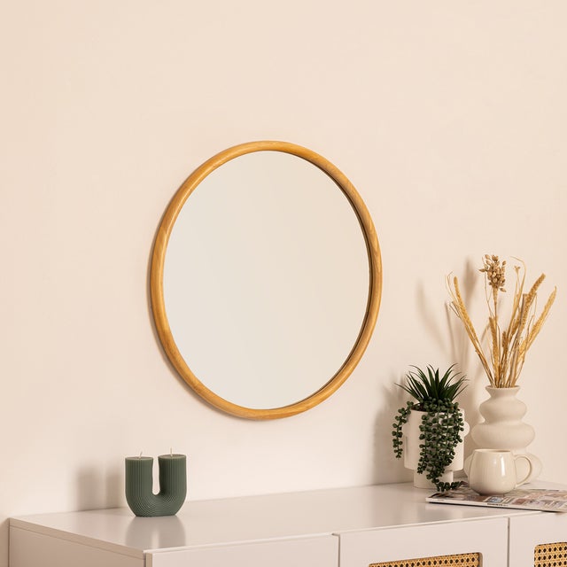 Espejo redondo Kim Wood D55cm , Atmosphera Créateur d'intérieur