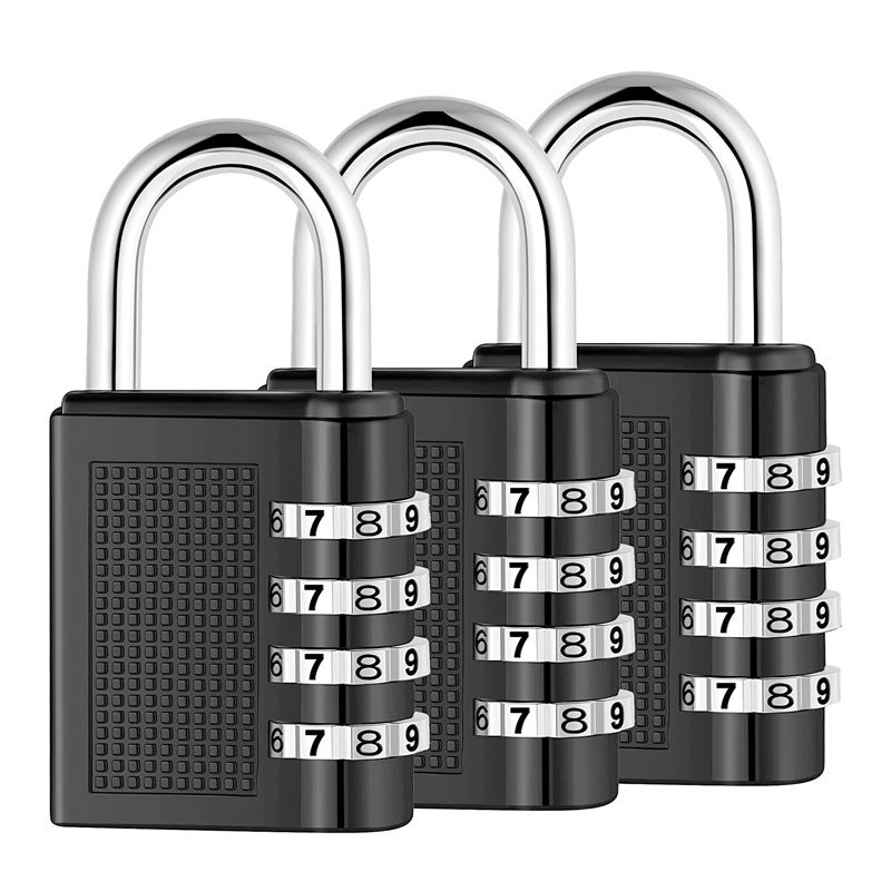 Paquete De 8 Candados De Combinación De 3 Dígitos Imp 
