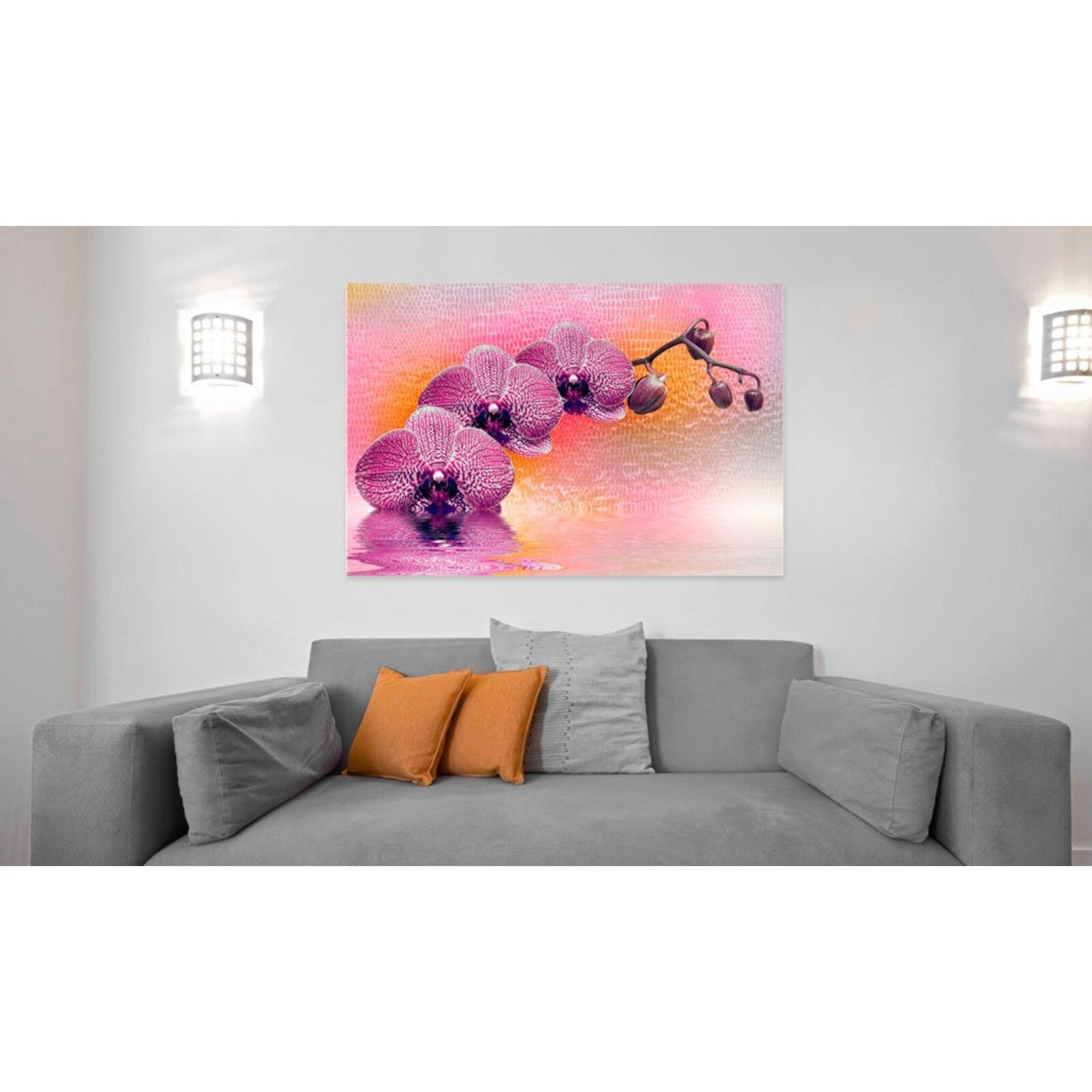 Tableau un spécimen rare 60 x 40 cm Violet, Blanc, Rose, Jaune - 2