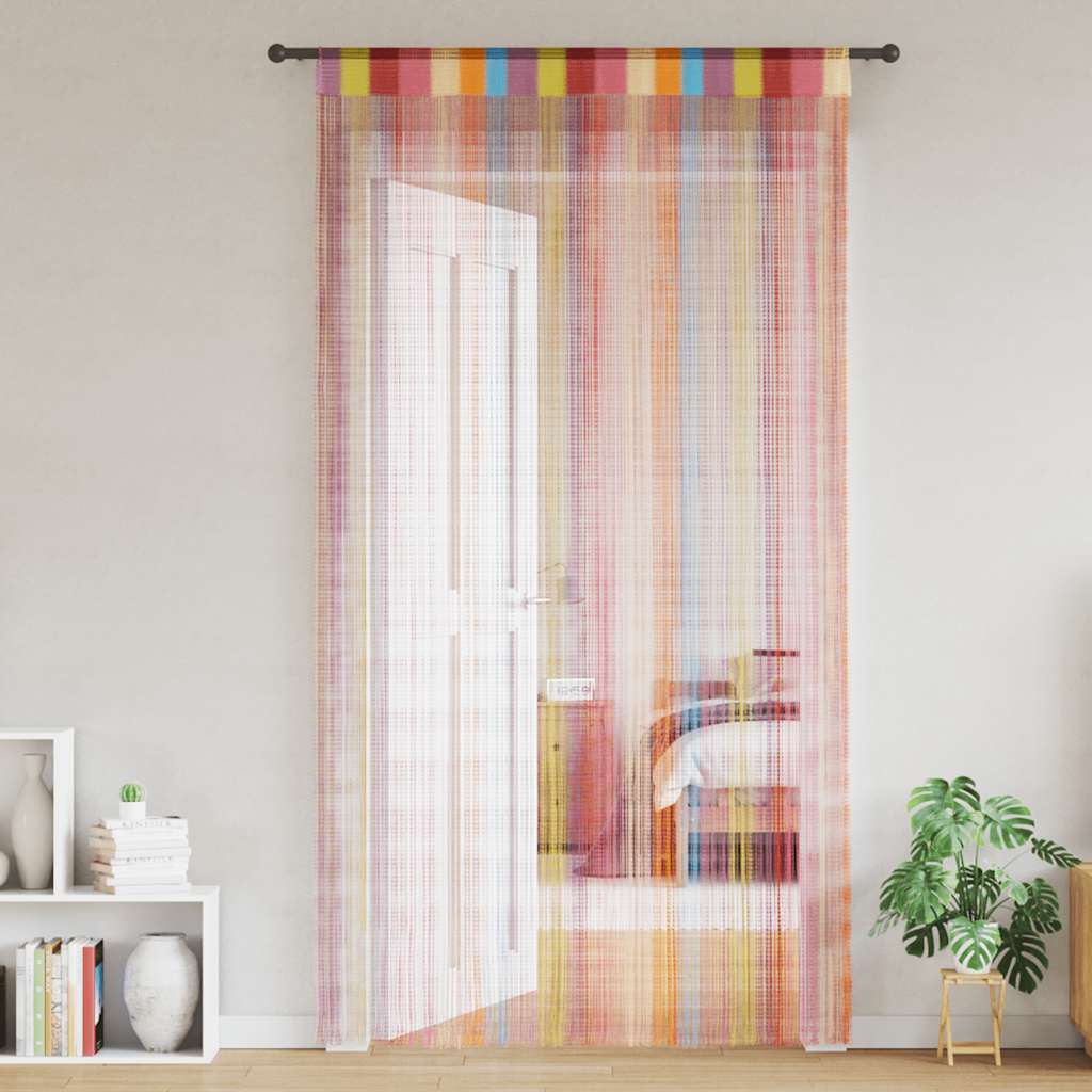 Zasłony sznurkowe 2 szt. Wielokolorowe 140x250 cm vidaXL