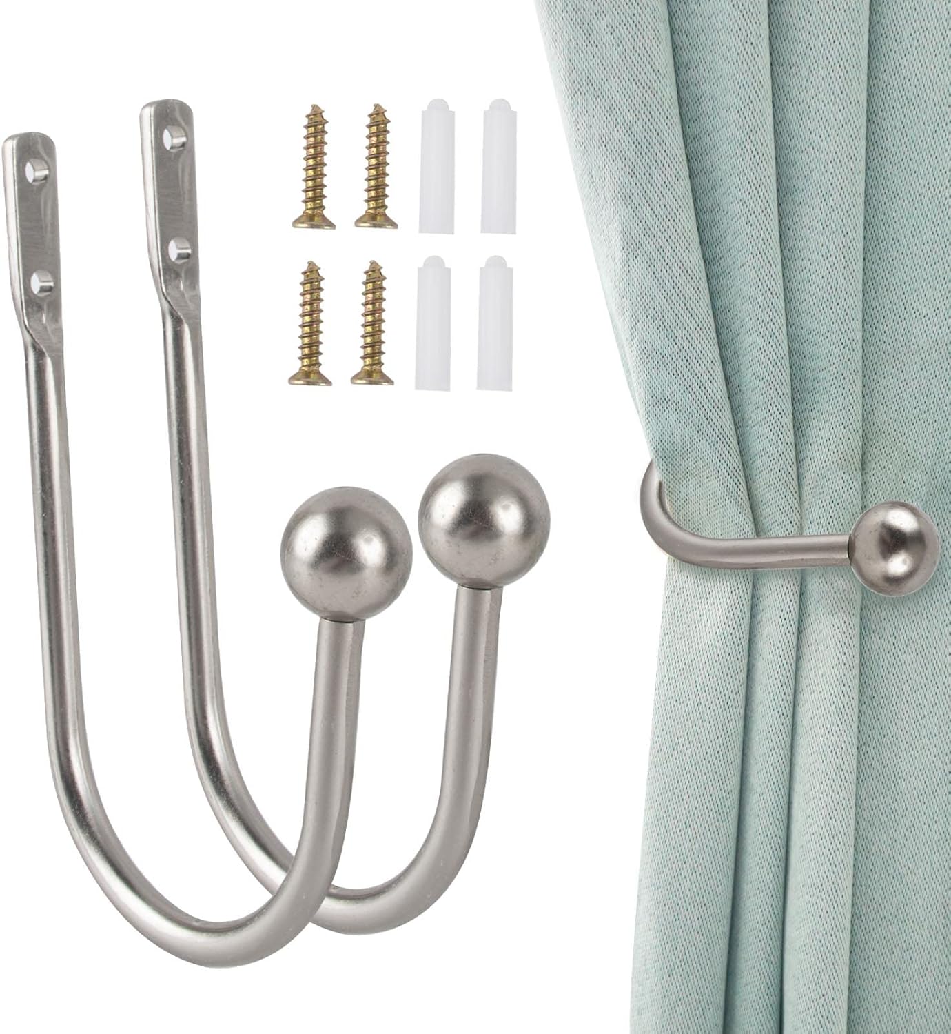Set di 2 fermatende a forma di U - Ganci decorativi da parete - Con