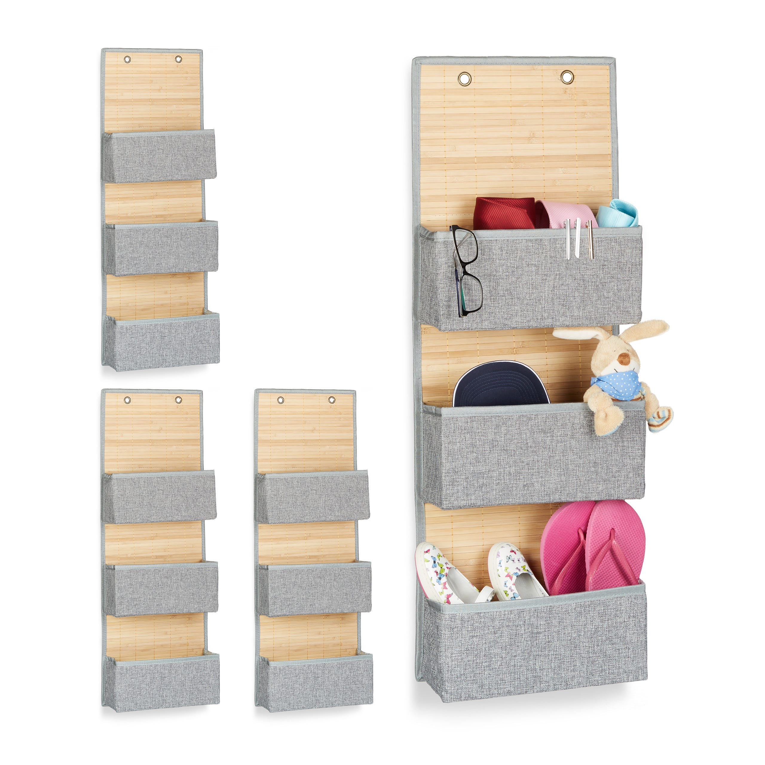 Rangement Mural Lot De 4 Organiseur Suspendre 3 Compartiments rangement-mural-lot-de-4-organiseur-suspendre-3-compartiments