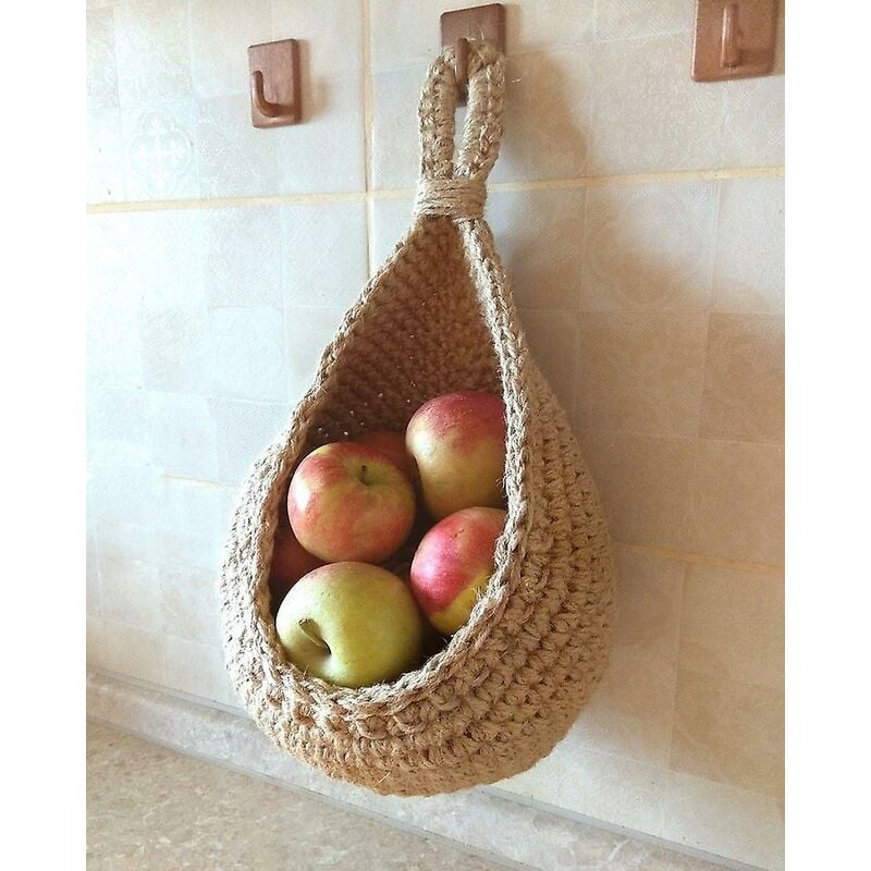 6 pcs panier suspendu tenture murale panier de fruits et légumes stockage organisateur de cuisine - 4