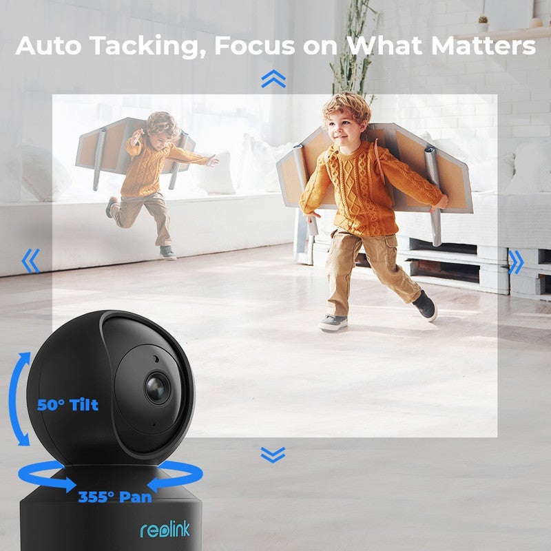 Caméra de surveillance 2K WiFi PT interieure filaire, Reolink, Noir - 2