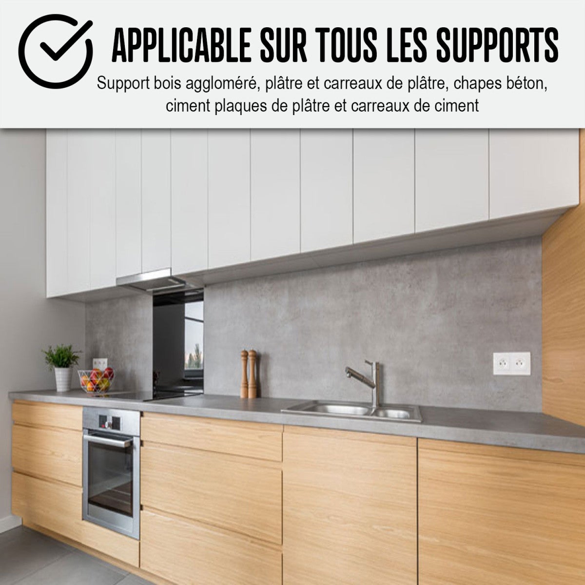 Microcemento cucina: per piano di lavoro e pavimento della cucina - 10 m² (in 2 strati) Grigio Chiaro Spinello - ARCANE INDUSTRIES - 6