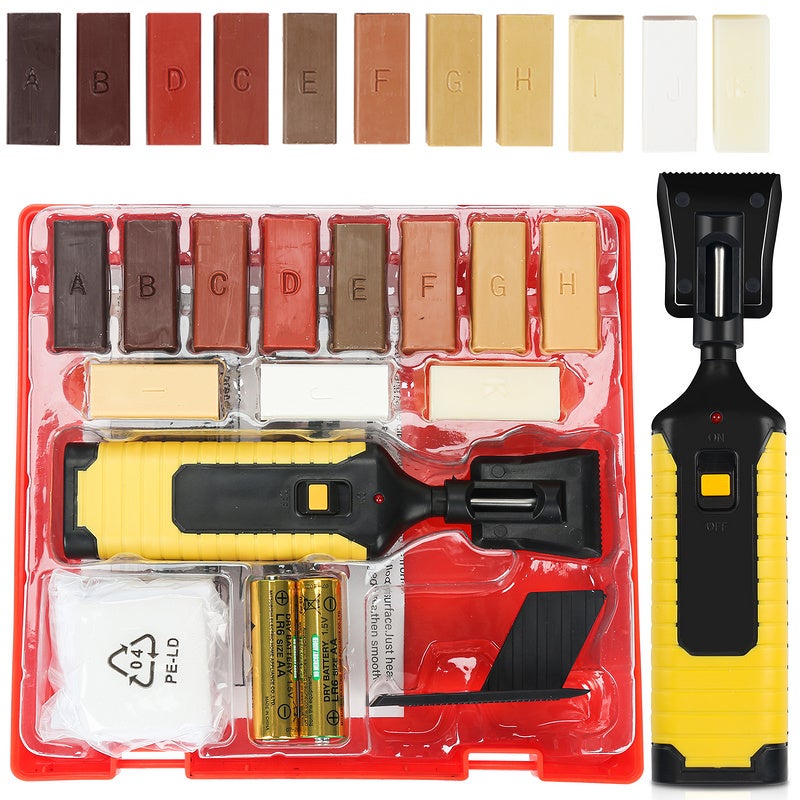 Kit Riparazione Graffi Legno - 5 Stucchi A Cera Colorati Per Parquet E Mobili - Foto 3