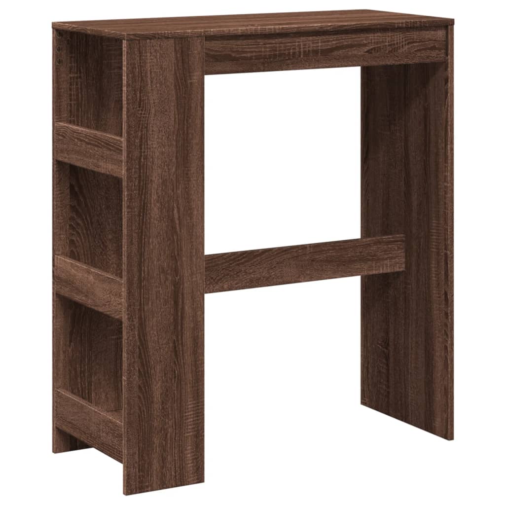 Table De Bar Et Étagères Blanc 90x40x103,5 Cm En Bois D'Ingénierie - Style Moderne
