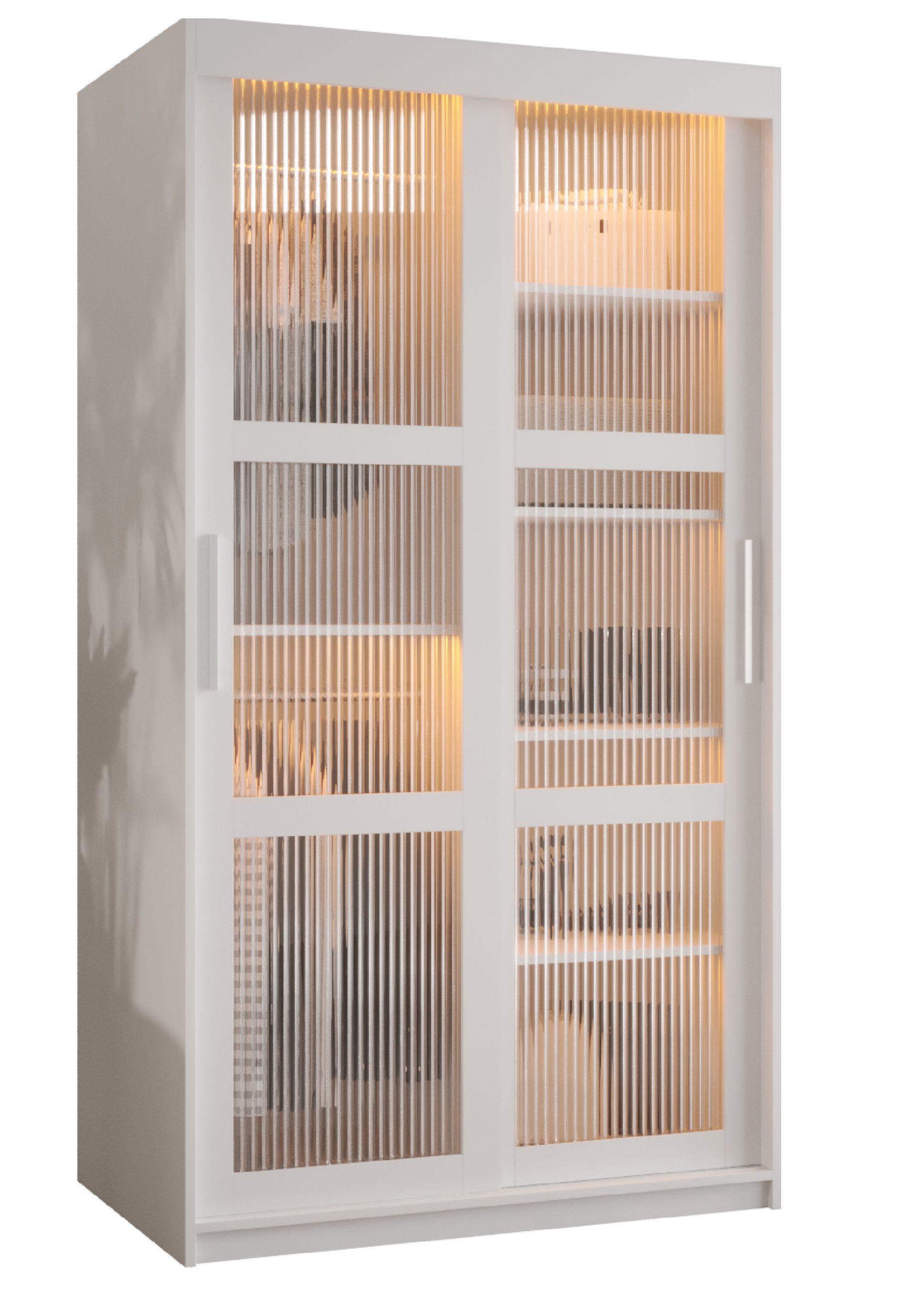 Szafa przesuwna Flutes 100 x 62 x 200 biały