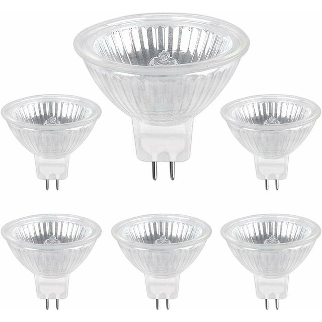 Ampoule Halogene GU5.3 50W 12V, 800lm Blanc Chaud 2700K Dimmable, Ampoule Spot Halogène MR16, pack de 6