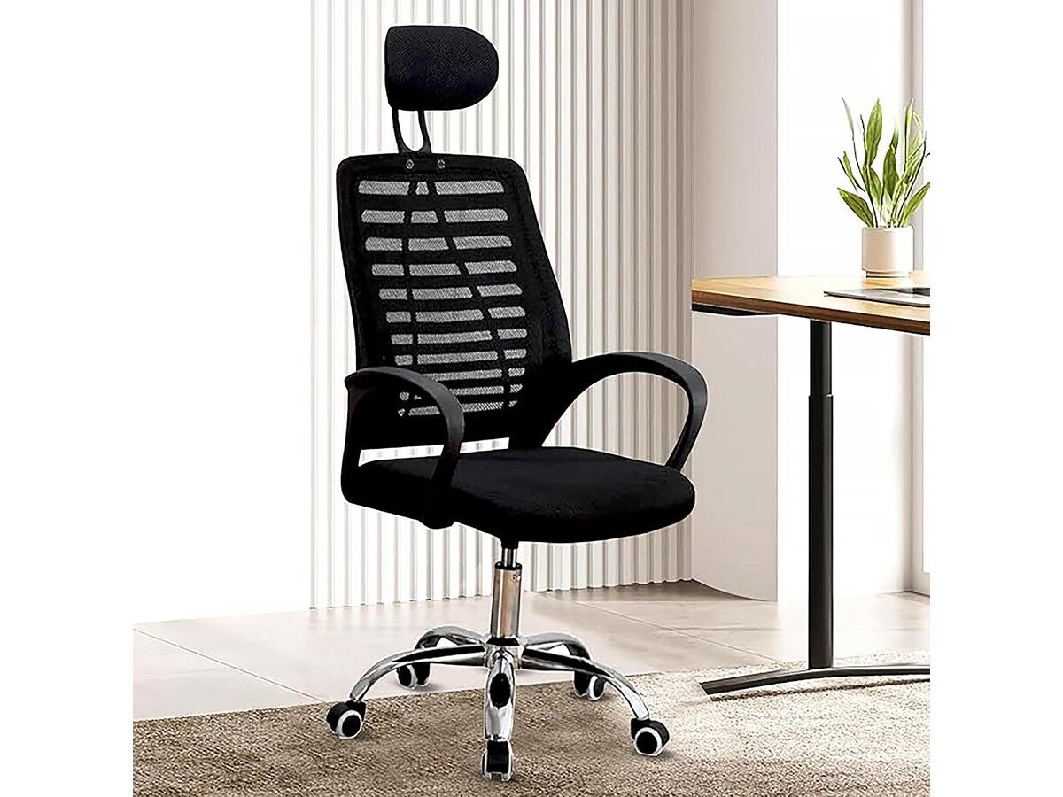 Chaise de bureau ergonomique réglable en hauteur avec appuie tête 