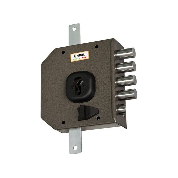 Brugel  Moia G454bdx Serratura Applicare A Cilindro Triplice E 63 Dx 4 Catenacci + Scrocco Interasse 25 , Leroy Merlin