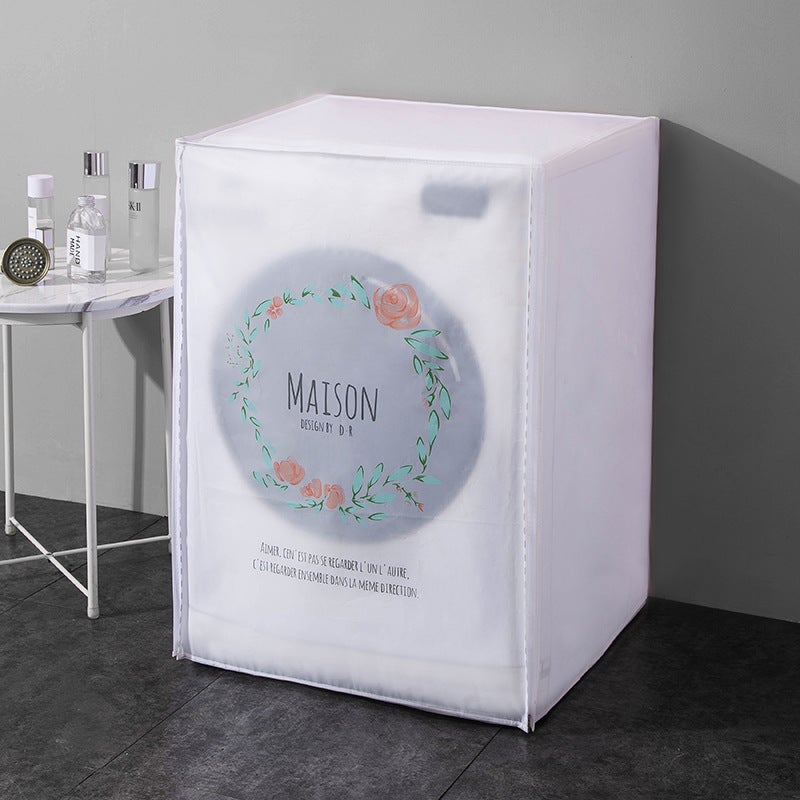 Pokrowiec na suszarkę bębnową z wzorem girlandy, wodoodporny pokrowiec na pralkę, pyłoszczelny pokrowiec na pralkę PEVA, odpowiedni do pralek