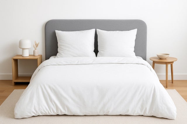 Parure de lit UNI Micro Lavée - 140x200 / Blanc