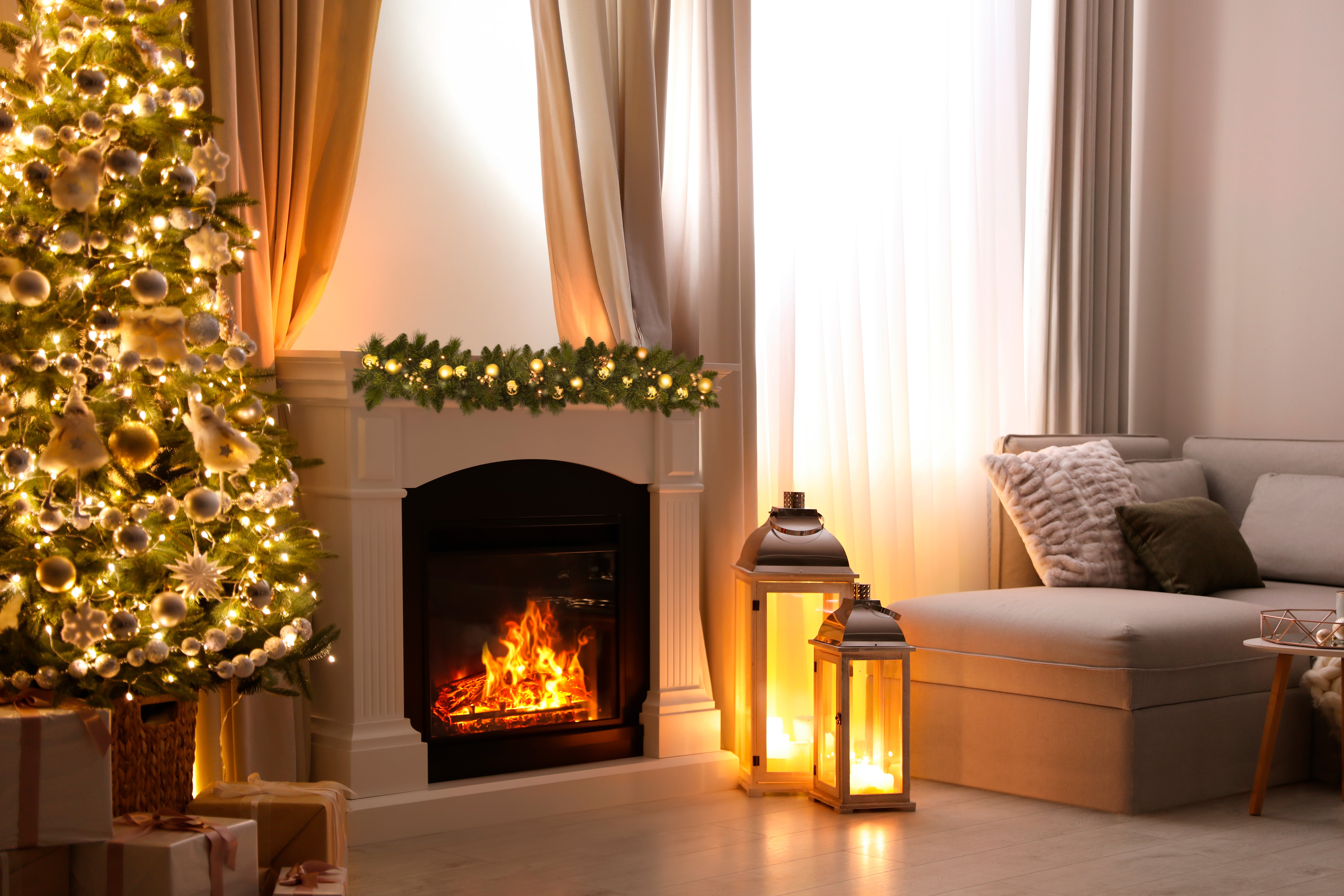 Guirlande lumineuse LED NOEL doree 120 cm decoration vintage en metal et plastique pour exterieur a piles avec minuterie et interrupteur - 5