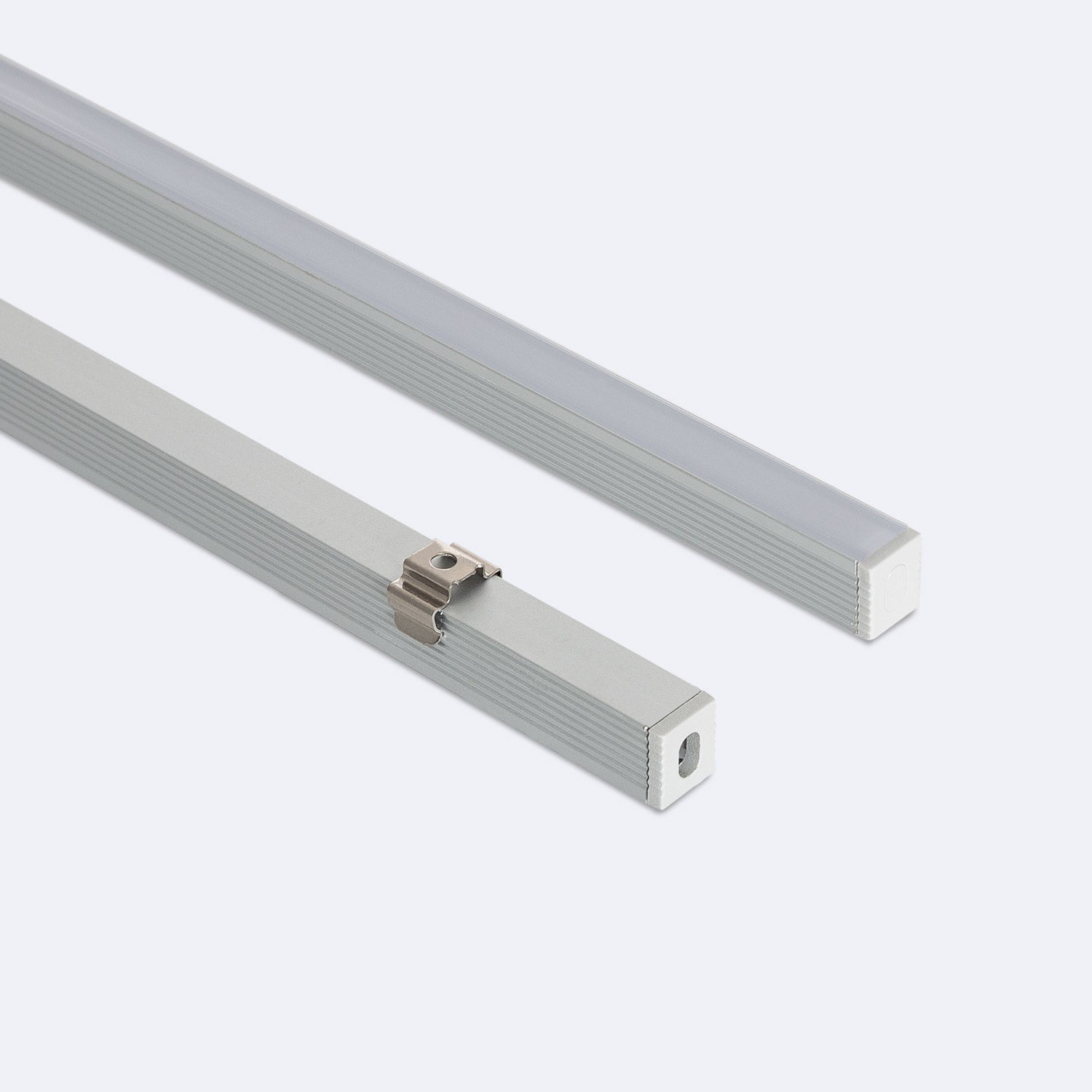 Profilé Aluminium Pour Ruban LED - 2m, Noir, Pour Rubans Jusqu'à 6mm - Idéal éclairage Meuble, Vitrine, Déco