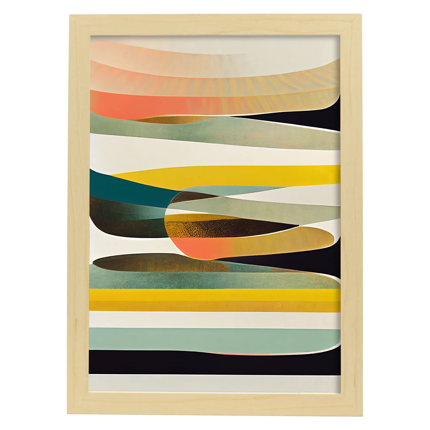 Nacnic lámina en estilo abstracto nube llamativas y modernas ilustraciones artísticas a todo color para el diseño y a3 marco madera