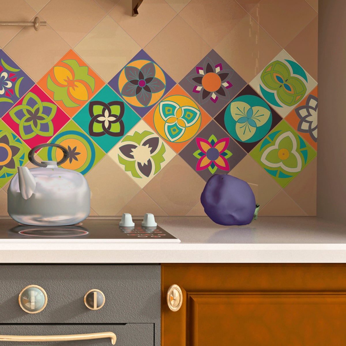 15 adesivo piastrelle azulejos Viñales - Sticker adesivo - adesivi murali - 15stickers15x15cm - 3