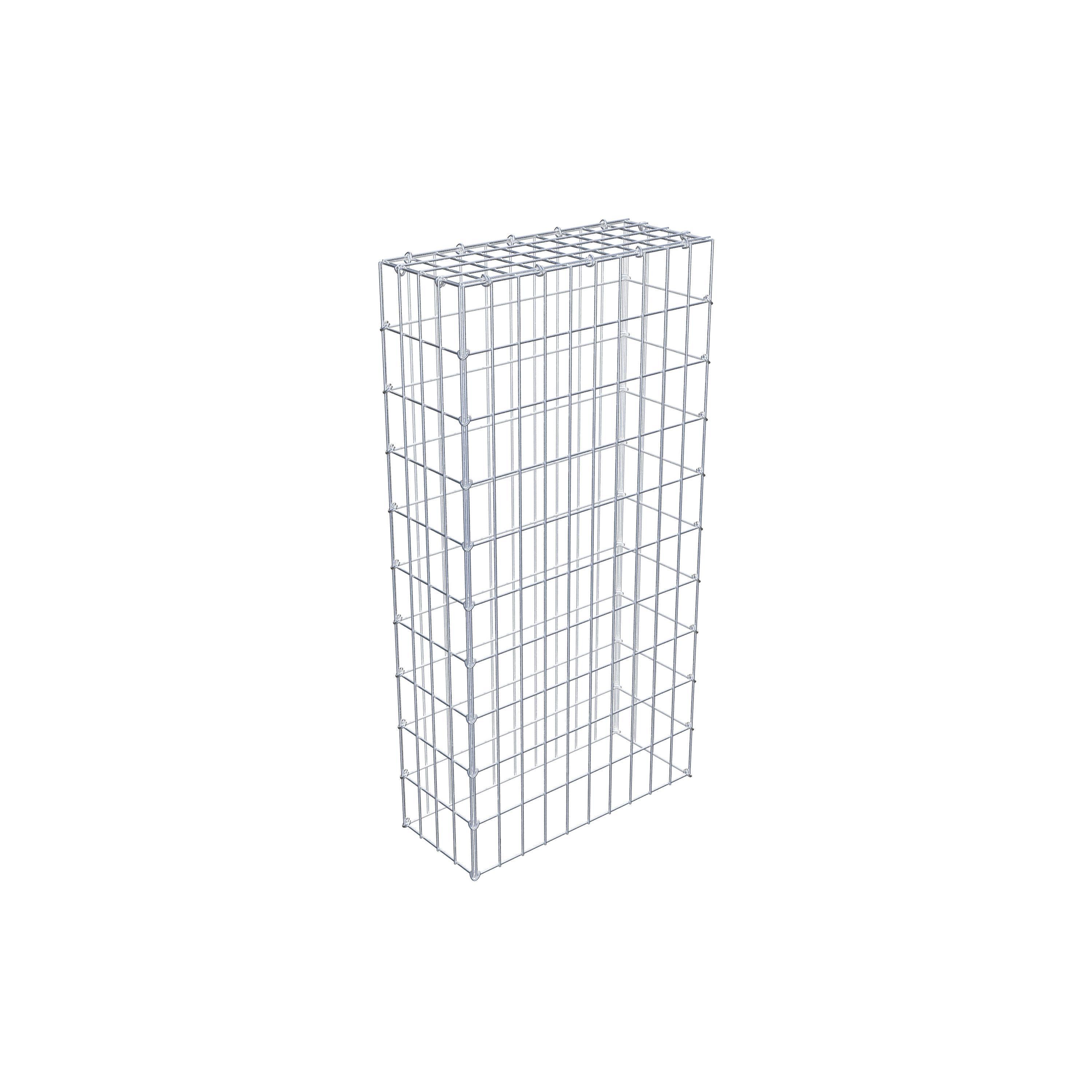 Gavión para apilar en acero galvanizado 100x20x50cm (LxAxP), malla 5 x 10cm, Anillo en C, sin rejilla inferior - 3