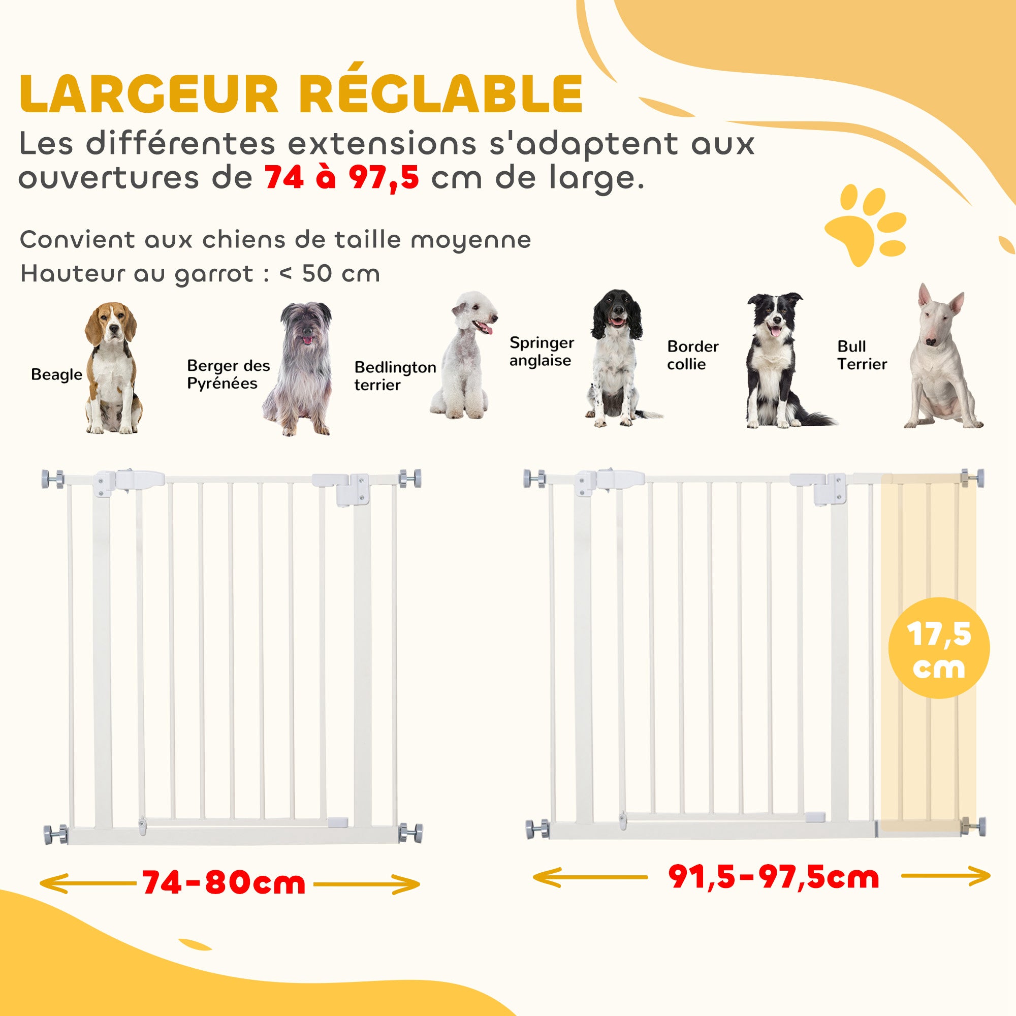 Barrière de Sécurité Animaux métal PawHut - 4