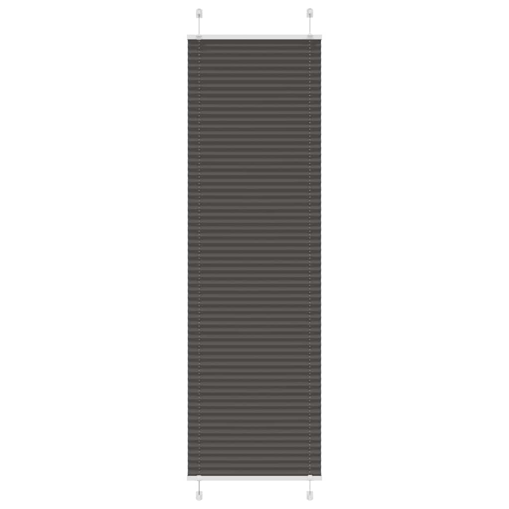 Roleta plisowana czarna 60x200 cm Szerokość tkaniny 59,4cm vidaXL