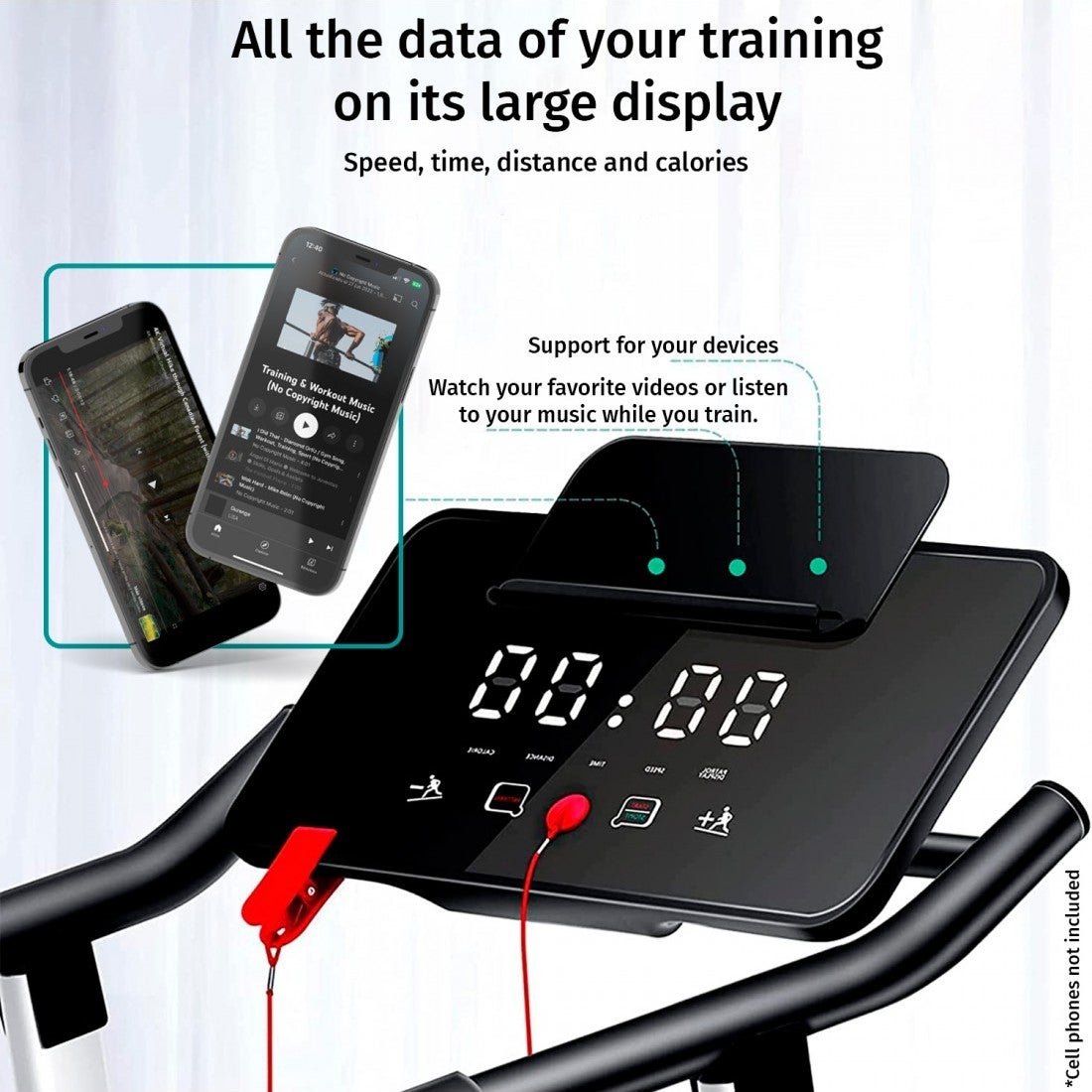 Passadeira Clover Fitness S1 Cardio Pro Plus - Dobrável - Velocidade Sequencial Até 10 km/h - 2