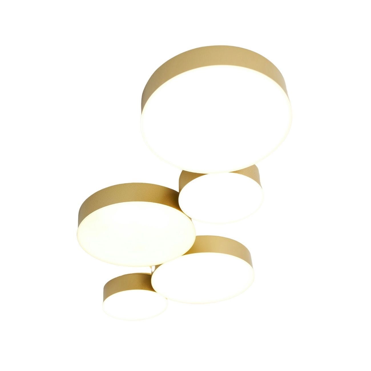 Skavi Plafón moderno dorado con 5 puntos de luz LED - Skavi | Leroy Merlin