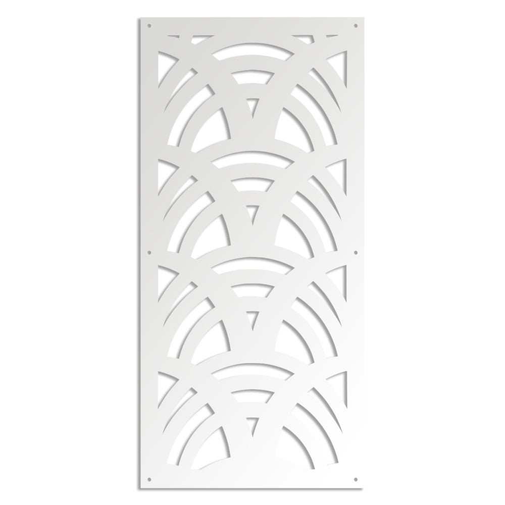 MAORI - Panel perforowany z PVC - Osłona przeciwsłoneczna - Rozmiar 47x94 cm - Grubość 1 cm - Kolor BIAŁY