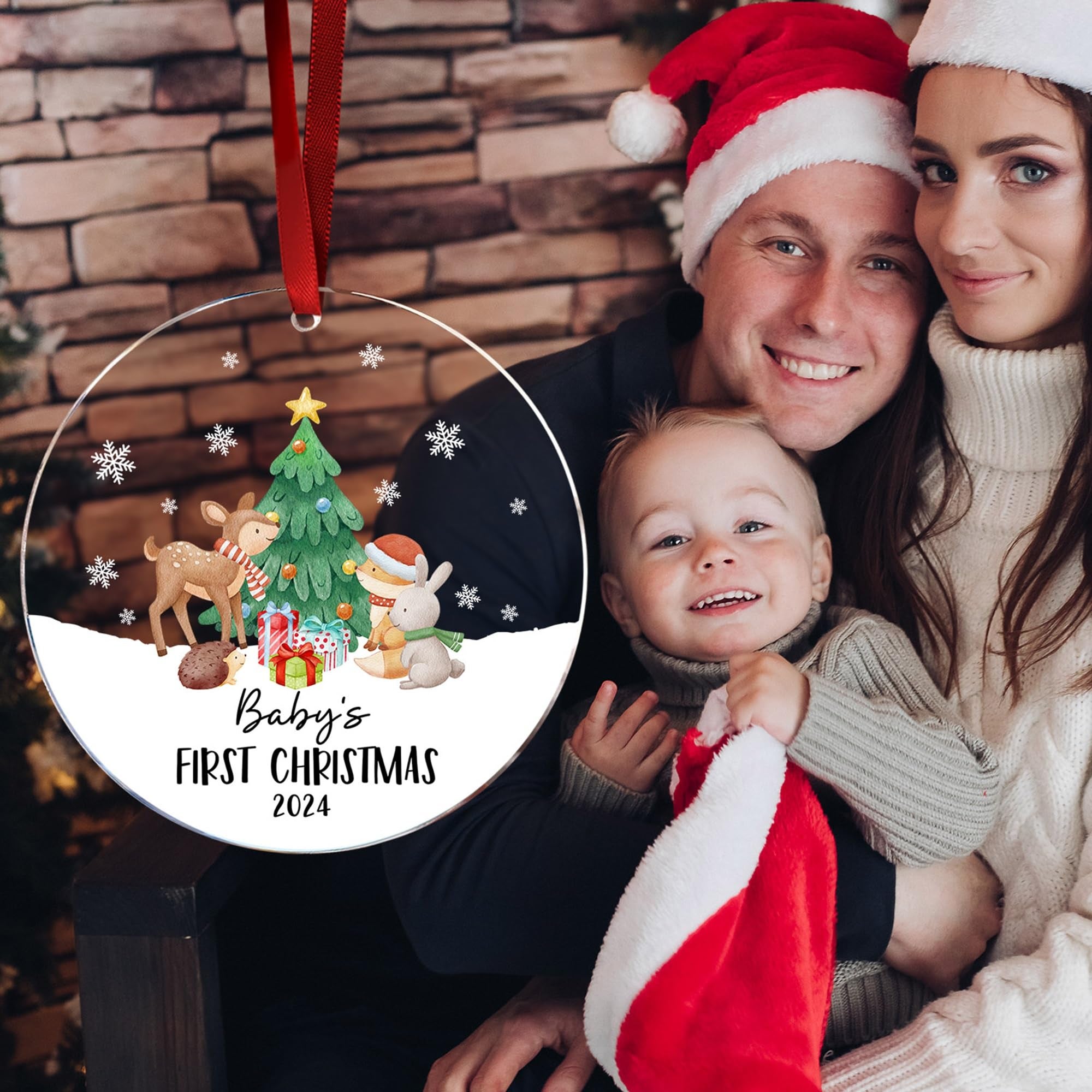 Decorazioni per l'albero di Natale per la casa Ciondolo decorativo in acrilico 8 cm - 6