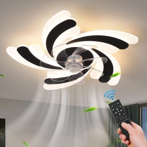 ronzio Cavalcata Città ventilatori vortice soffitto con luce e telecomando rivol