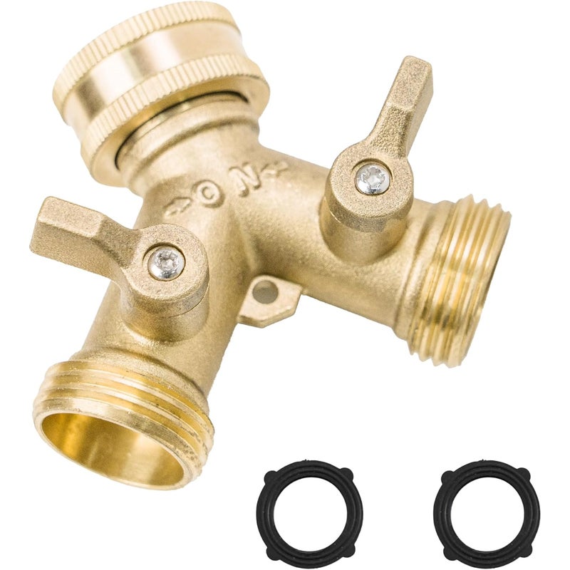 Rozdzielacz wody drożny Przyłącze wody Wykonany z mosiądzu o wysokiej wytrzymałości Odpowiedni do komputera nawadniającego Regulowany przepływ wody