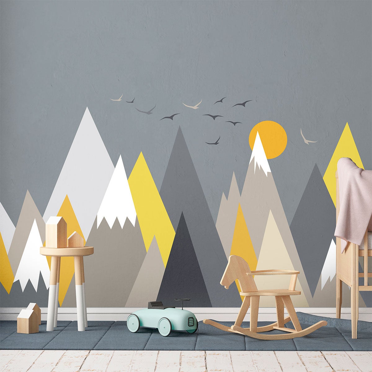 Adesivo bambino di montagna scandinavo lunaka - Sticker adesivo - adesivi murali - 90x135cm - 5