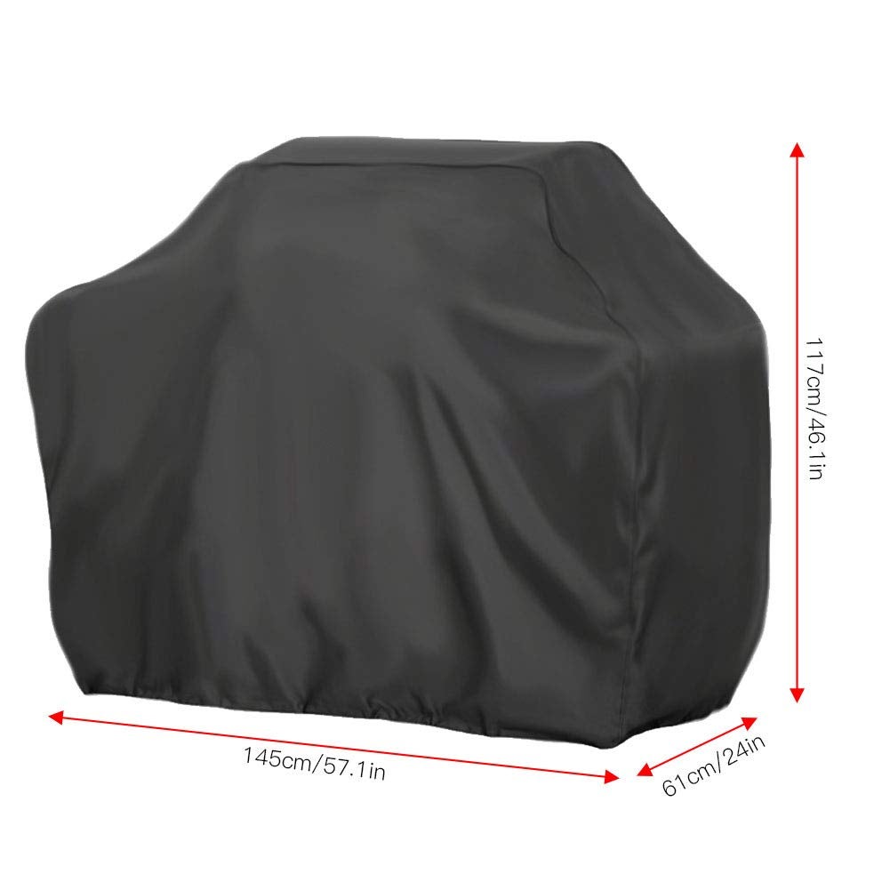 Housse de barbecue en tissu Oxford imperméable, anti-poussière et anti-UV, housse de barbecue à gaz d'extérieur pour barbecue de cour (145 x 61 x 117) - 5