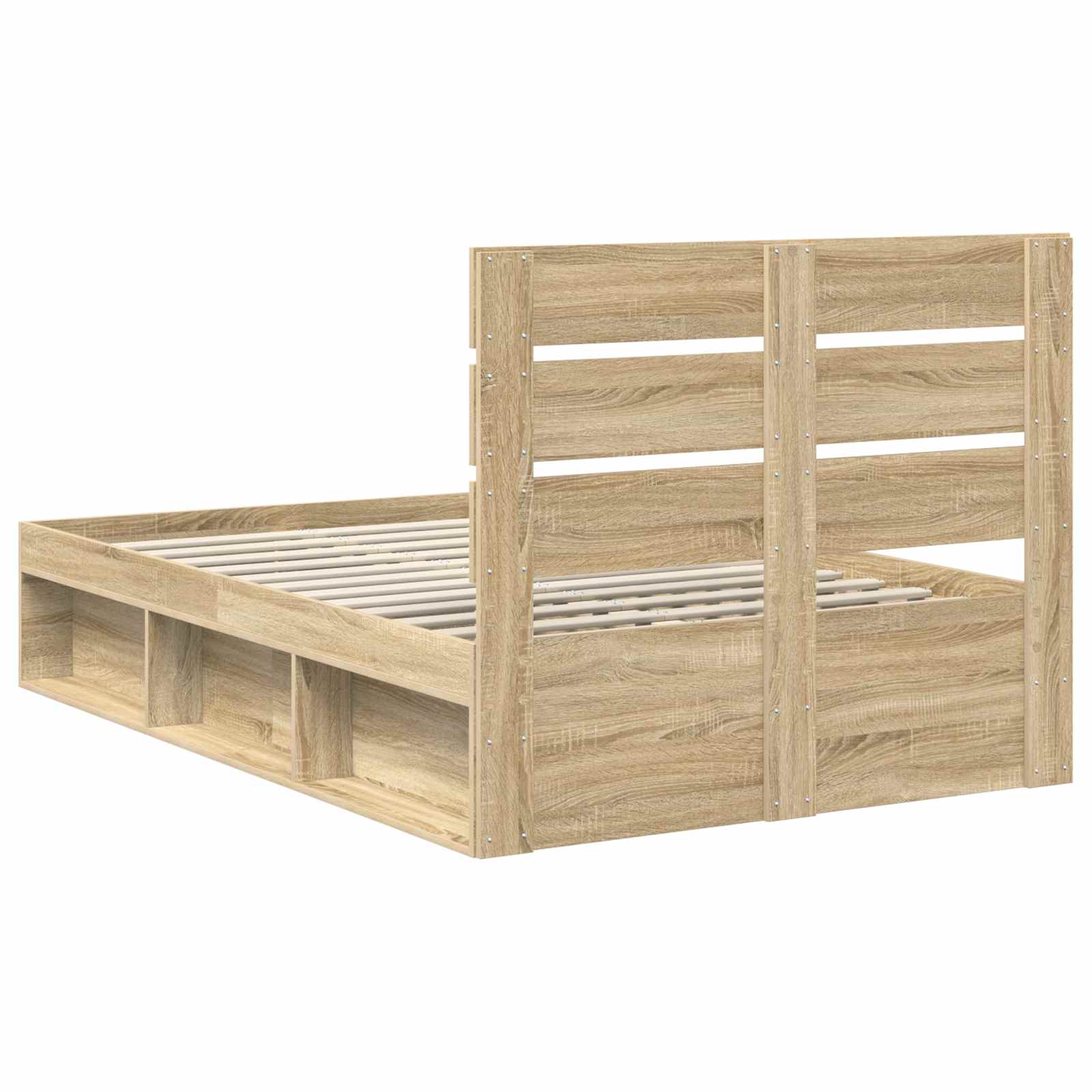 Cadre de lit 120 x 190 cm bois de pin massif - 9