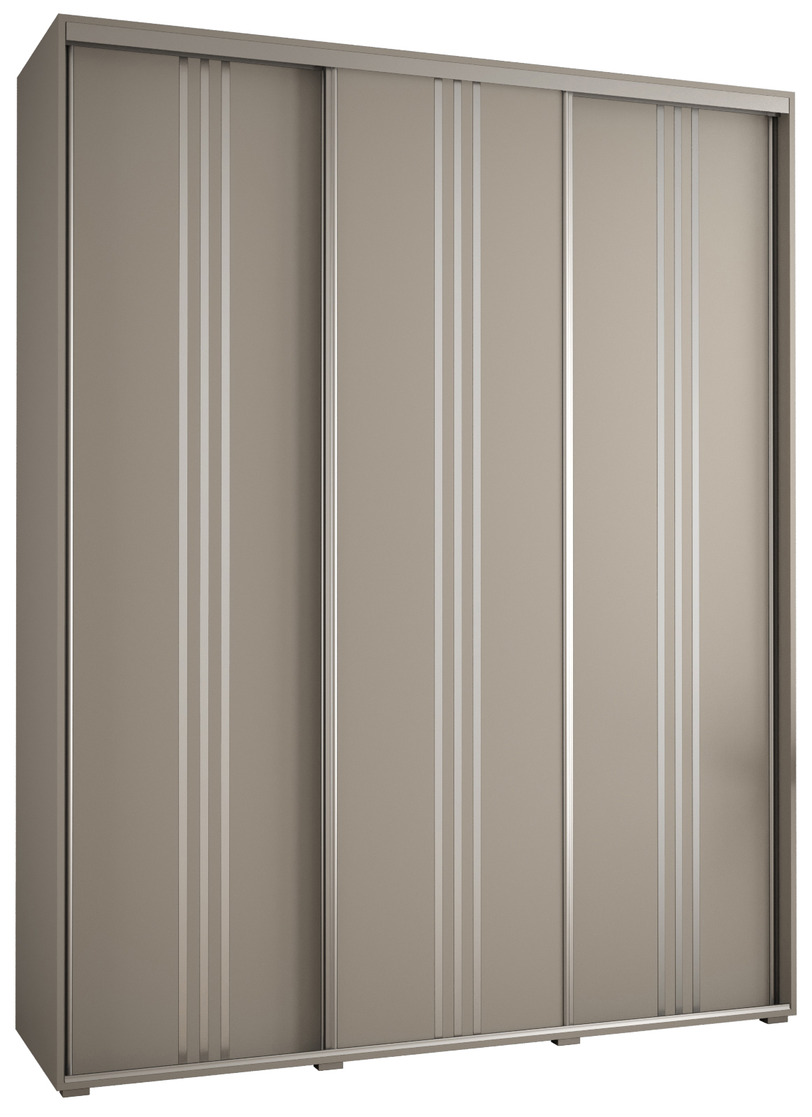Szafa przesuwna wysoka Dakota 6 200 x 60 x 235,2 cm kaszmir + u. Srebrny - Abiks Meble