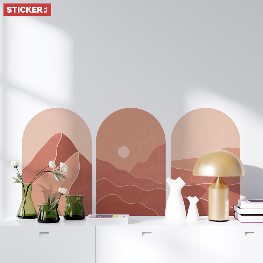 Stickers Paysage Terracotta - XL (Largeur 120cm, Hauteur 62,5cm) - 4