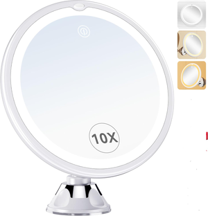 Beurer Specchio trucco da appoggio con luce e ingranditore 5x Bs45 (20x19x33,7cm) Bianco 58404