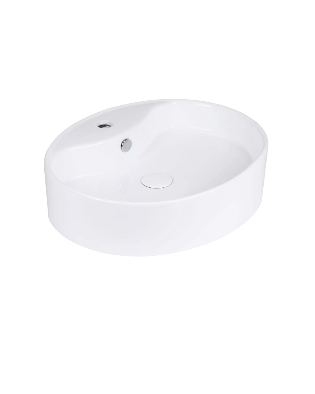 Umywalka nablatowa Uptrend MELIA biały połysk, z otworem na baterię oraz przelewem 1 szt.