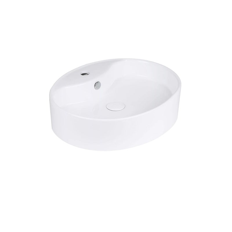 Umywalka nablatowa Uptrend MELIA biały połysk, z otworem na baterię oraz przelewem 1 szt.